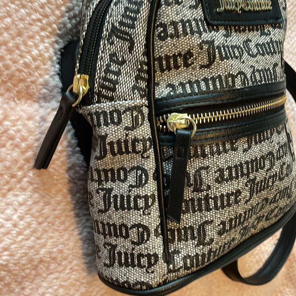 Juicy Couture Black and Gray Logo Backpack - Picture 5 of 16